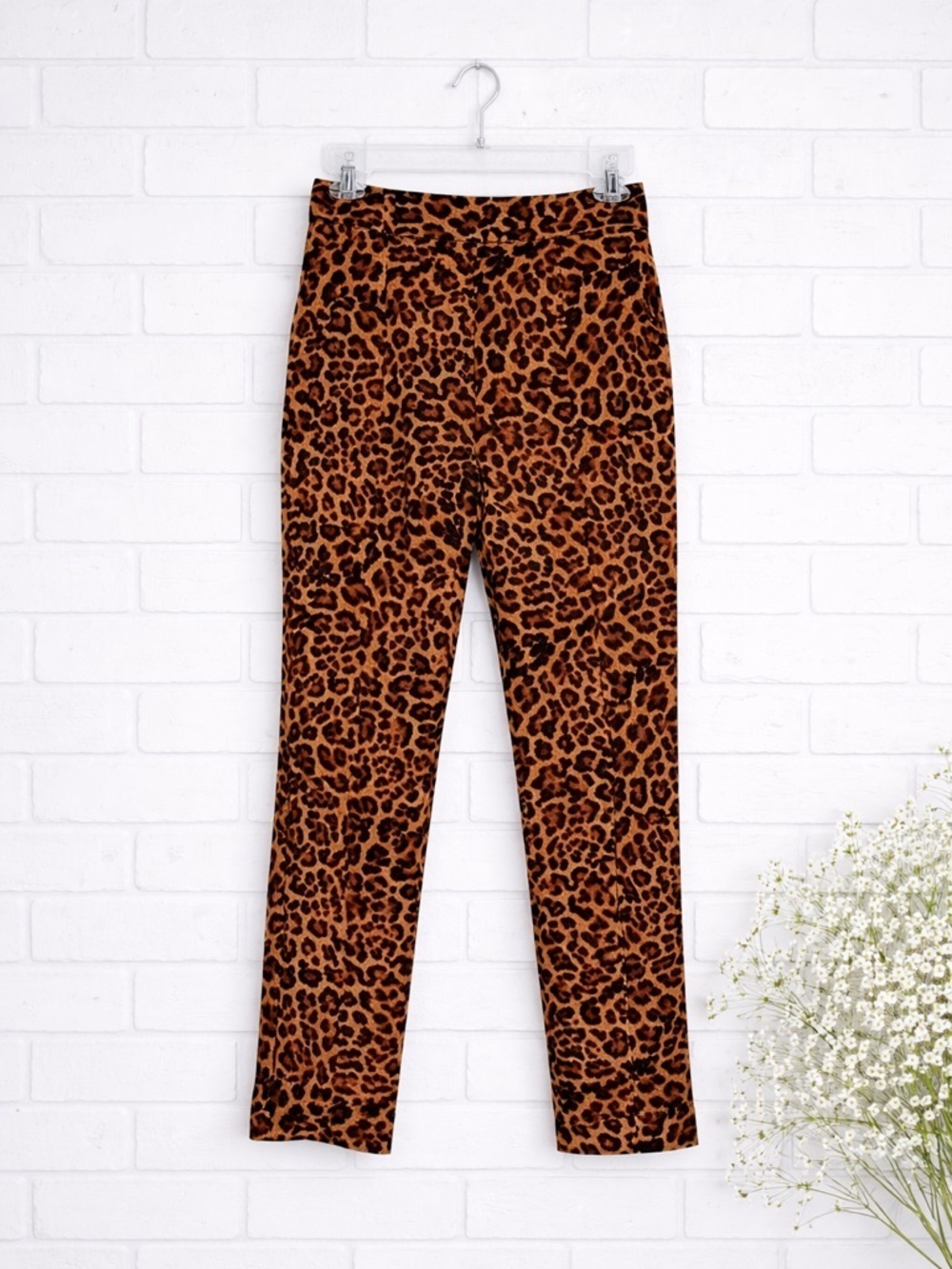 Lovers + Friends NWT Cain High Rise Jaguar Print Slim Tapered Pants Size S